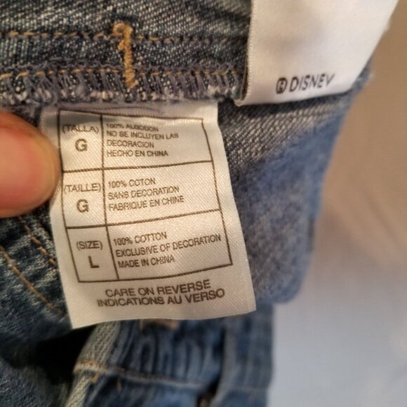 Baggy Overalls Disney Girls Jeans Bibs Embroidered Snow White Seven Dwarfs - Picture 16 of 16